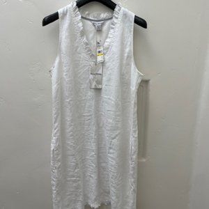 Tommy Bahama | Two Palms Double-Ruffle Linen Dress | Color: White | Size: M